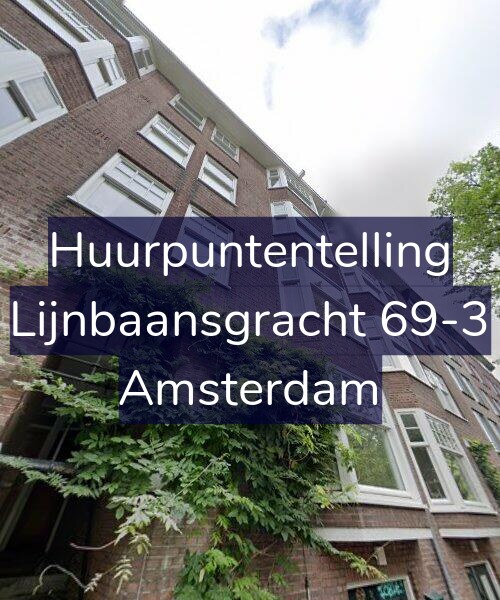 Foto gevel Huurpuntentelling voor Lijnbaansgracht 69-3, Amsterdam