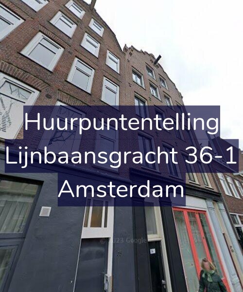 Foto gevel Huurpuntentelling voor Lijnbaansgracht 36-1, Amsterdam