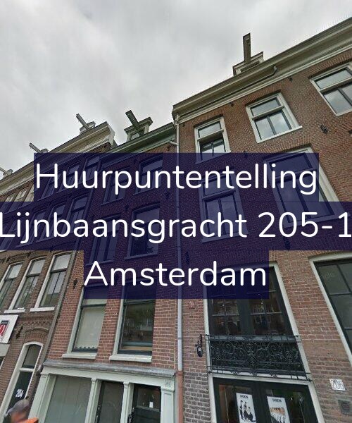 Foto gevel Huurpuntentelling voor Lijnbaansgracht 205-1, Amsterdam