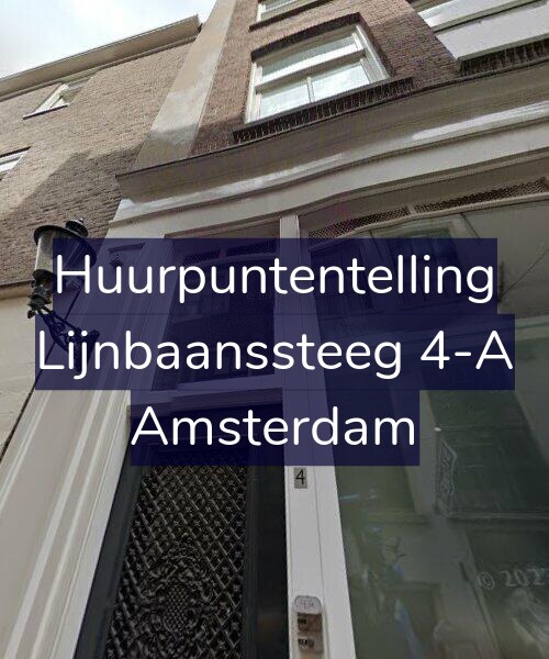 Foto gevel Huurpuntentelling voor Lijnbaanssteeg 4-A, Amsterdam