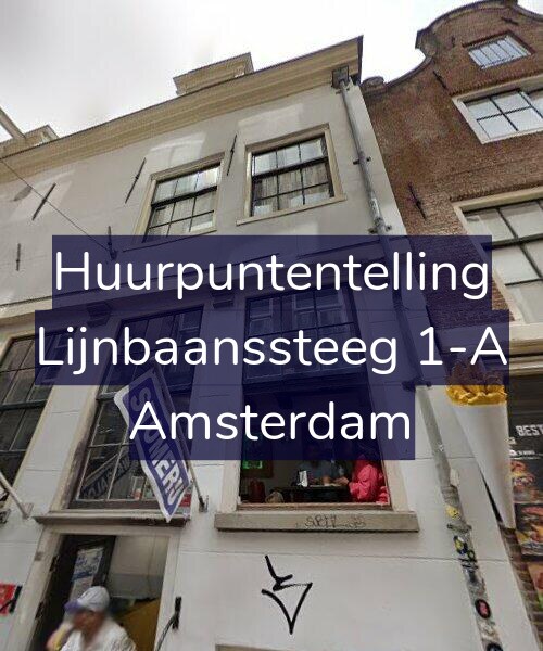Foto gevel Huurpuntentelling voor Lijnbaanssteeg 1-A, Amsterdam