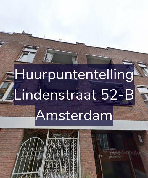 Foto gevel Huurpuntentelling voor Lindenstraat 52-B, Amsterdam