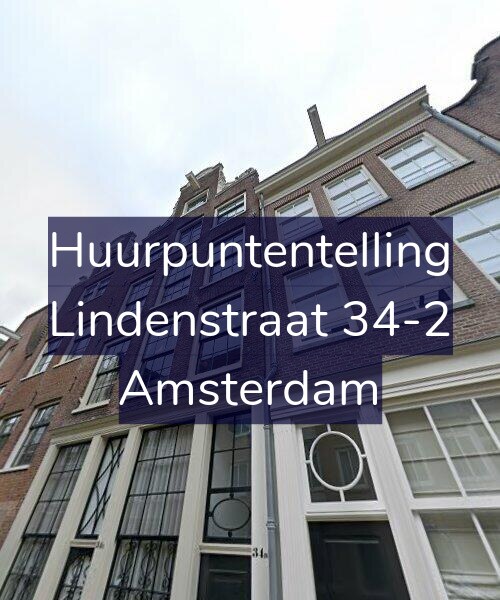 Foto gevel Huurpuntentelling voor Lindenstraat 34-2, Amsterdam
