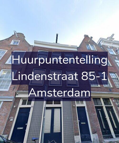 Foto gevel Huurpuntentelling voor Lindenstraat 85-1, Amsterdam