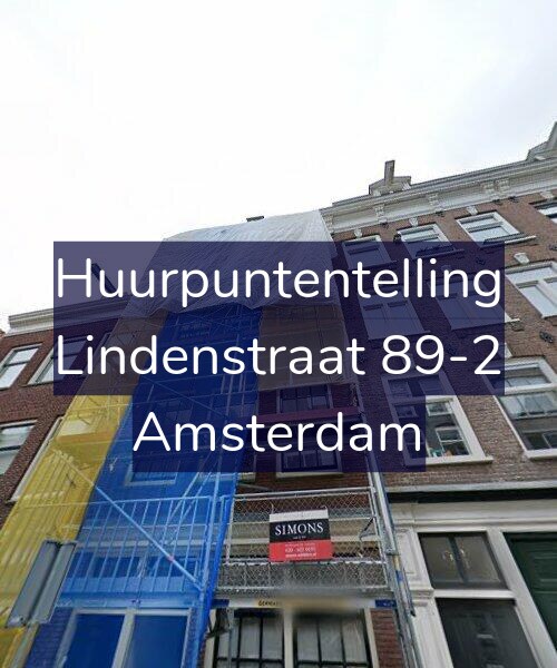 Foto gevel Huurpuntentelling voor Lindenstraat 89-2, Amsterdam