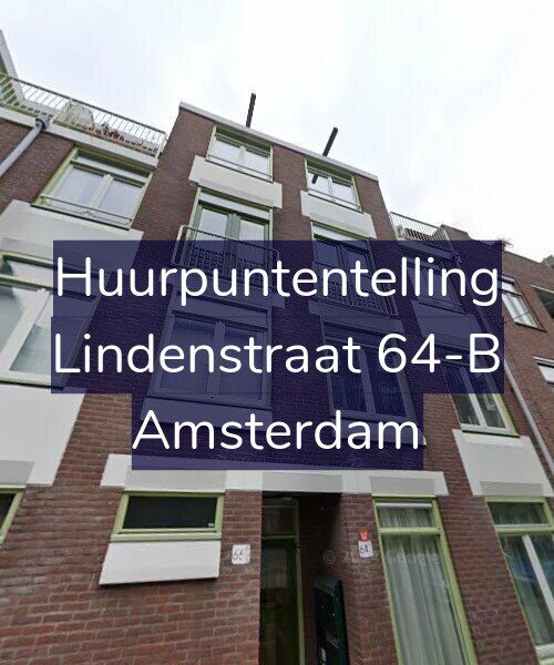 Foto gevel Huurpuntentelling voor Lindenstraat 64-B, Amsterdam