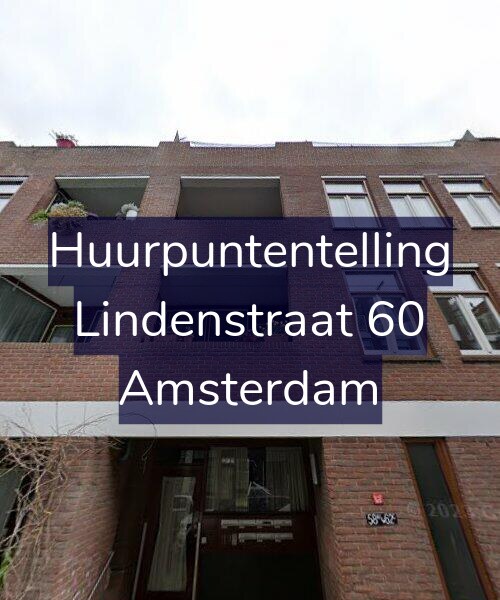 Foto gevel Huurpuntentelling voor Lindenstraat 60, Amsterdam