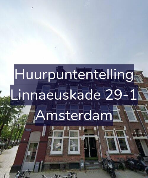 Foto gevel Huurpuntentelling voor Linnaeuskade 29-1, Amsterdam