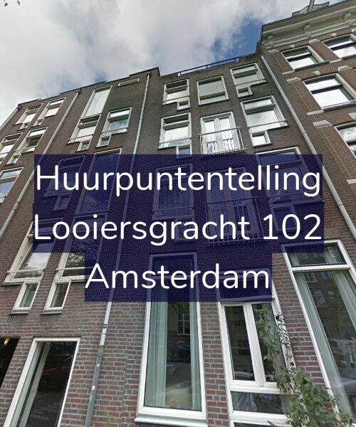 Foto gevel Huurpuntentelling voor Looiersgracht 102, Amsterdam