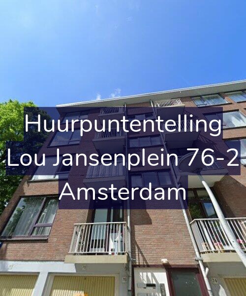 Foto gevel Huurpuntentelling voor Lou Jansenplein 76-2, Amsterdam