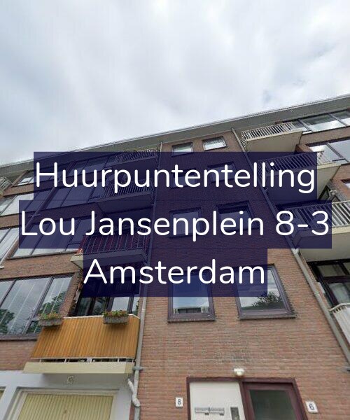 Foto gevel Huurpuntentelling voor Lou Jansenplein 8-3, Amsterdam