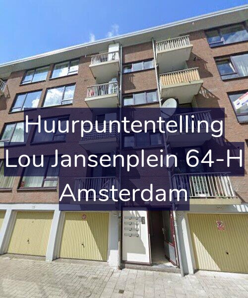 Foto gevel Huurpuntentelling voor Lou Jansenplein 64-H, Amsterdam