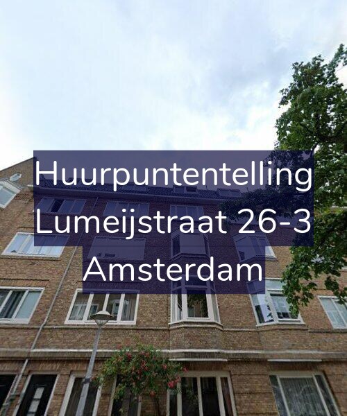 Foto gevel Huurpuntentelling voor Lumeijstraat 26-3, Amsterdam