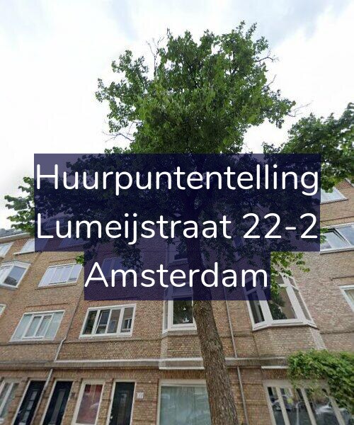Foto gevel Huurpuntentelling voor Lumeijstraat 22-2, Amsterdam
