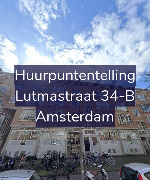 Foto gevel Huurpuntentelling voor Lutmastraat 34-B, Amsterdam
