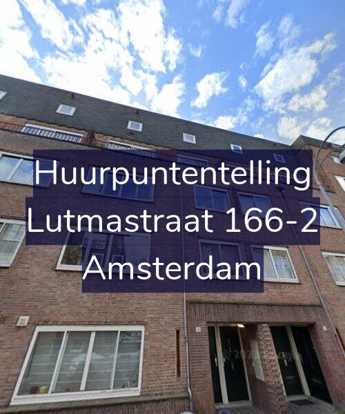 Foto gevel Huurpuntentelling voor Lutmastraat 166-2, Amsterdam