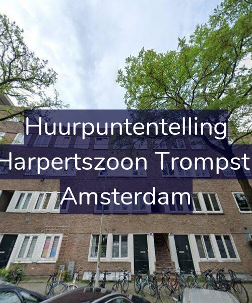 Foto gevel Huurpuntentelling voor Maarten Harpertszoon Trompstraat 43-1, Amsterdam