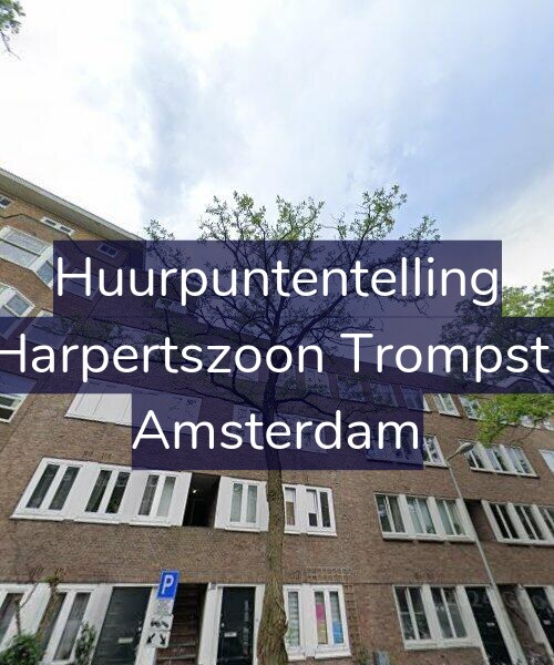 Foto gevel Huurpuntentelling voor Maarten Harpertszoon Trompstraat 45-3, Amsterdam