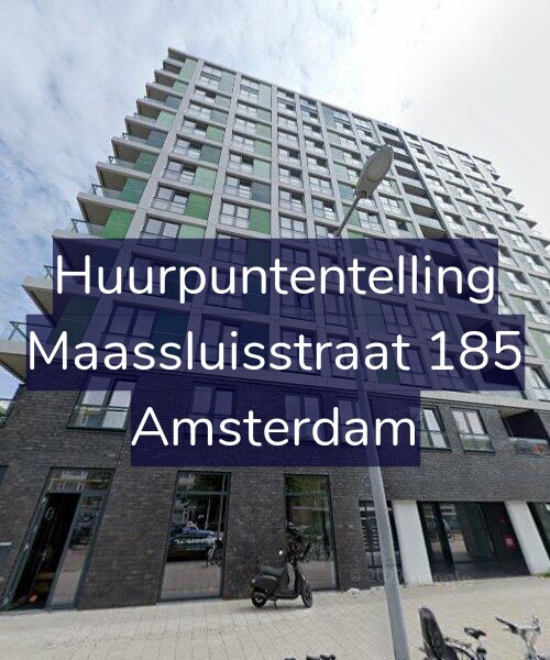Foto gevel Huurpuntentelling voor Maassluisstraat 185, Amsterdam