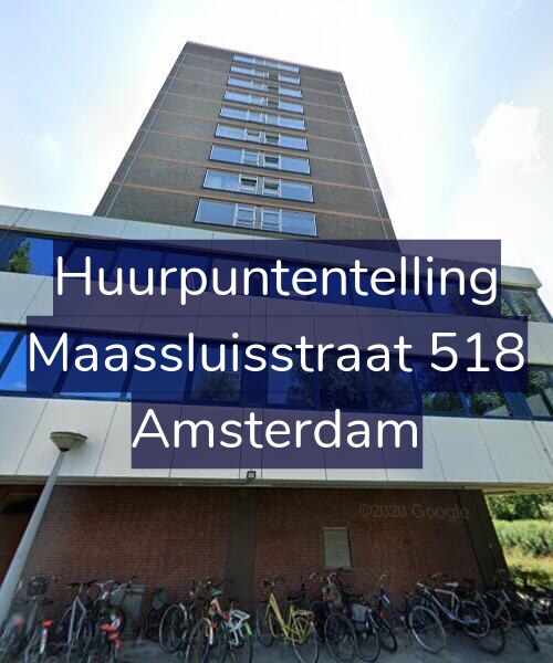 Foto gevel Huurpuntentelling voor Maassluisstraat 518, Amsterdam