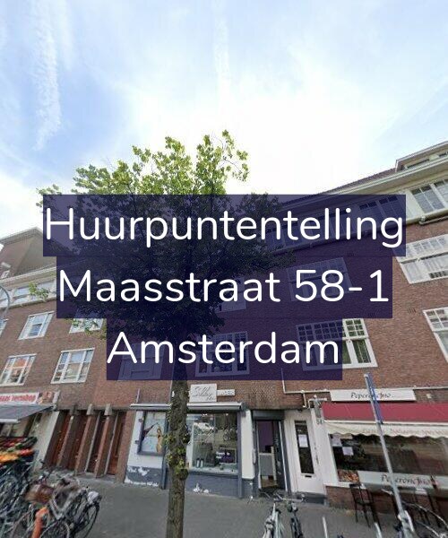 Foto gevel Huurpuntentelling voor Maasstraat 58-1, Amsterdam