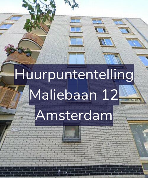 Foto gevel Huurpuntentelling voor Maliebaan 12, Amsterdam