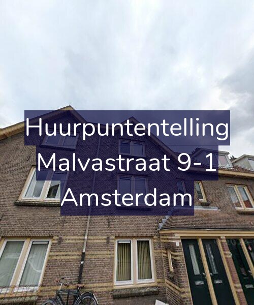 Foto gevel Huurpuntentelling voor Malvastraat 9-1, Amsterdam