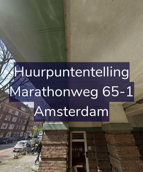 Foto gevel Huurpuntentelling voor Marathonweg 65-1, Amsterdam