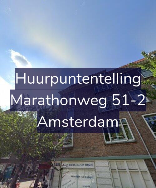 Foto gevel Huurpuntentelling voor Marathonweg 51-2, Amsterdam