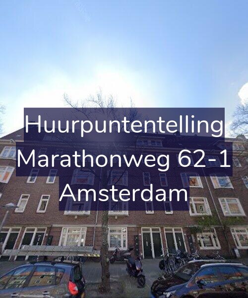 Foto gevel Huurpuntentelling voor Marathonweg 62-1, Amsterdam
