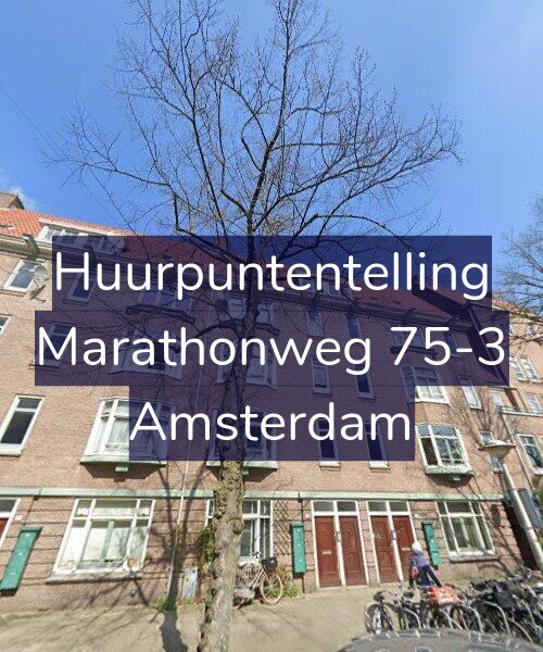 Foto gevel Huurpuntentelling voor Marathonweg 75-3, Amsterdam
