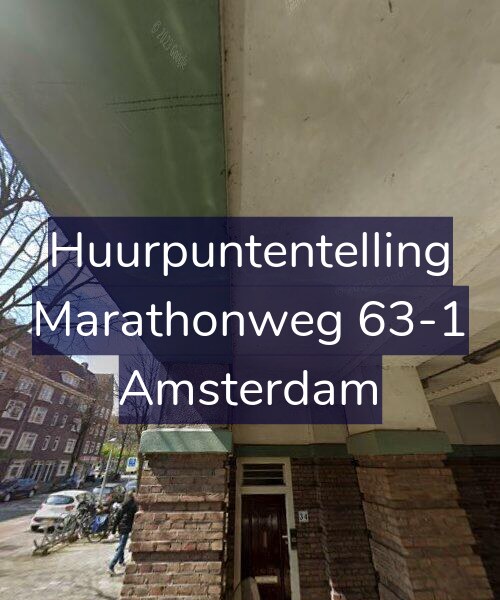 Foto gevel Huurpuntentelling voor Marathonweg 63-1, Amsterdam