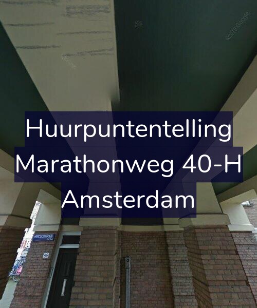 Foto gevel Huurpuntentelling voor Marathonweg 40-H, Amsterdam