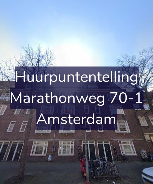 Foto gevel Huurpuntentelling voor Marathonweg 70-1, Amsterdam