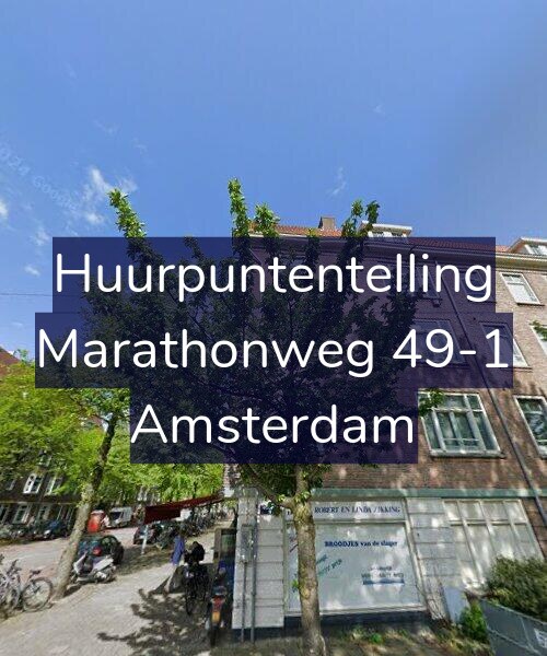 Foto gevel Huurpuntentelling voor Marathonweg 49-1, Amsterdam
