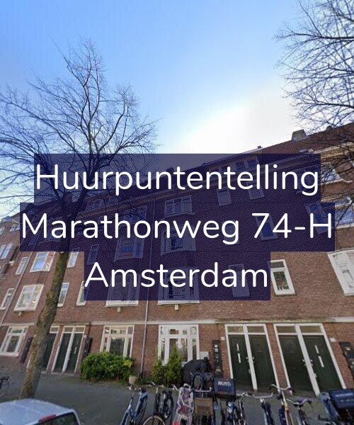 Foto gevel Huurpuntentelling voor Marathonweg 74-H, Amsterdam