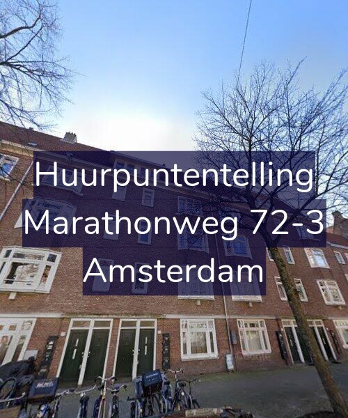 Foto gevel Huurpuntentelling voor Marathonweg 72-3, Amsterdam