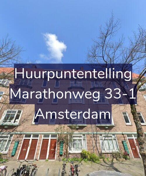 Foto gevel Huurpuntentelling voor Marathonweg 33-1, Amsterdam