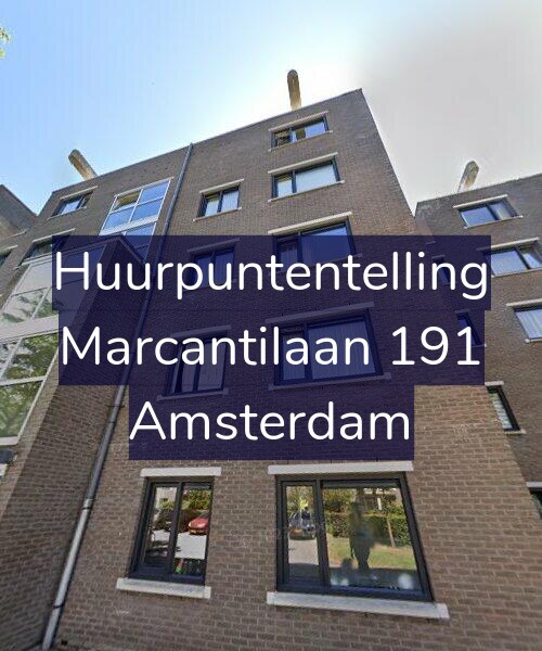 Foto gevel Huurpuntentelling voor Marcantilaan 191, Amsterdam