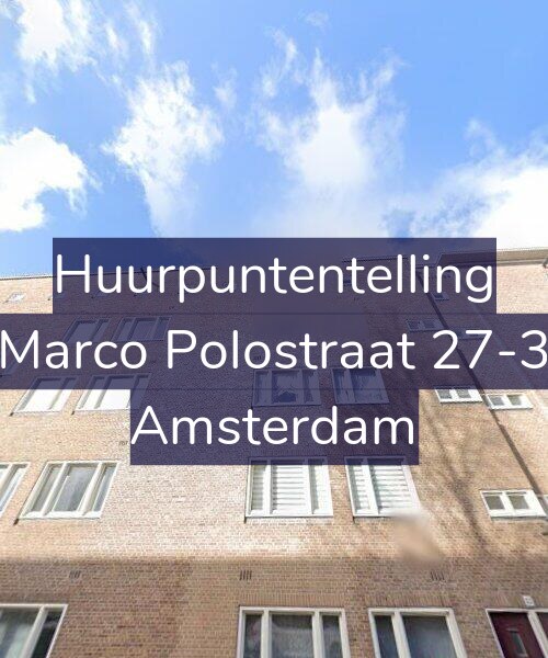 Foto gevel Huurpuntentelling voor Marco Polostraat 27-3, Amsterdam