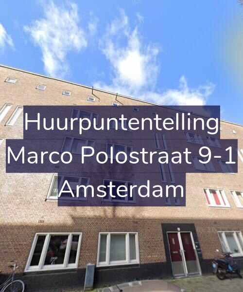 Foto gevel Huurpuntentelling voor Marco Polostraat 9-1, Amsterdam