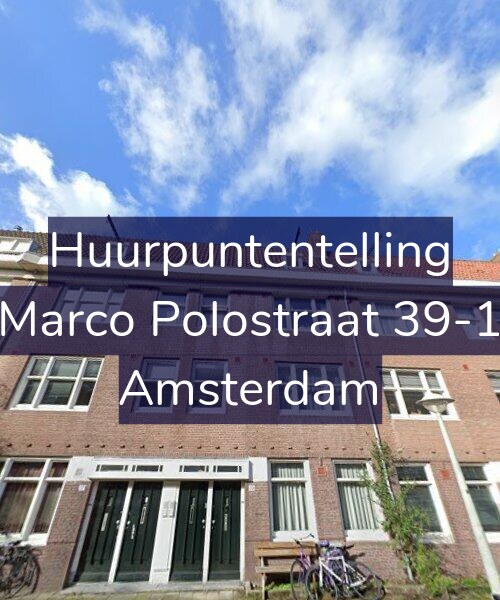 Foto gevel Huurpuntentelling voor Marco Polostraat 39-1, Amsterdam