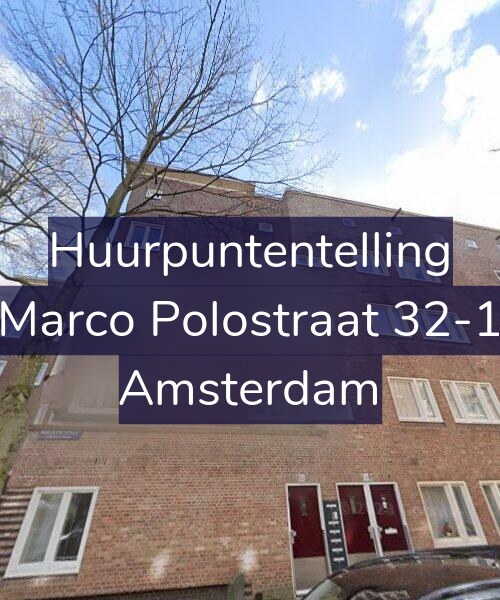 Foto gevel Huurpuntentelling voor Marco Polostraat 32-1, Amsterdam