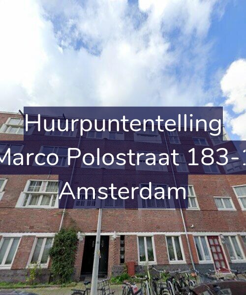 Foto gevel Huurpuntentelling voor Marco Polostraat 183-1, Amsterdam
