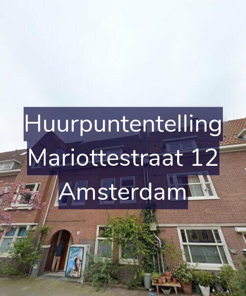Foto gevel Huurpuntentelling voor Mariottestraat 12, Amsterdam