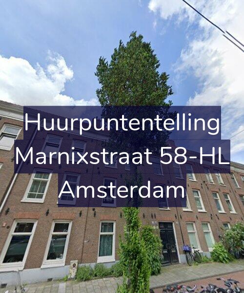 Foto gevel Huurpuntentelling voor Marnixstraat 58-HL, Amsterdam
