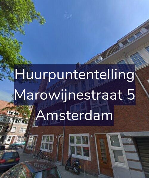 Foto gevel Huurpuntentelling voor Marowijnestraat 5, Amsterdam