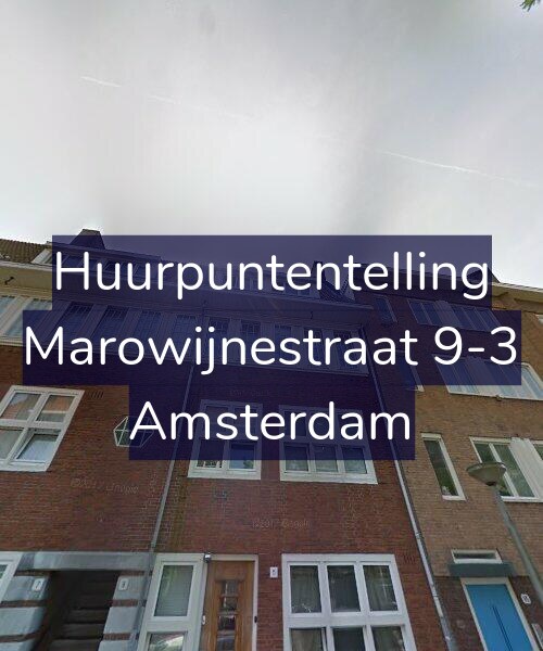 Foto gevel Huurpuntentelling voor Marowijnestraat 9-3, Amsterdam