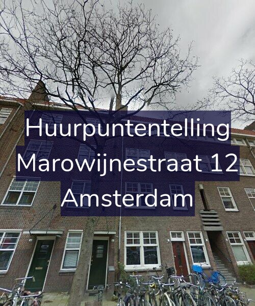 Foto gevel Huurpuntentelling voor Marowijnestraat 12, Amsterdam