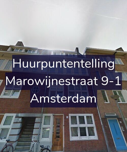 Foto gevel Huurpuntentelling voor Marowijnestraat 9-1, Amsterdam